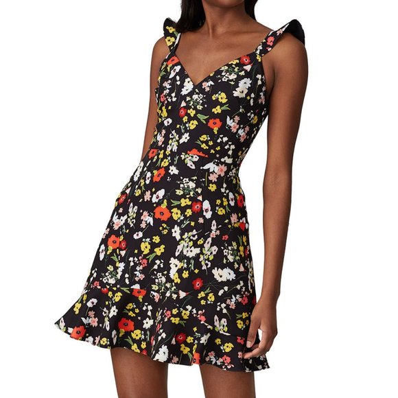 Aidan Mattox Dresses & Skirts - Black Floral Crepe Dress - Aiden Mattox